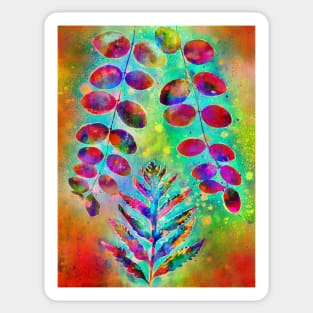 Botanical Autumn leaves Sticker